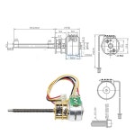 온애이 CHS 12 15BY 2상 4선 비율 50 스트레이트 스크류 샤프트 M3 33 6mm 스테핑 모터 1Pcs Ratio 50 : 와이제이공구몰