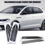 2Pcs ABS 로고 자동차 윙 우측  사이드 배지 펜더 스티커 폭스바겐 GTI 보라 R라인 제타 골프 7 8 시로코 B6 티구안 용 : 유진종합상사3