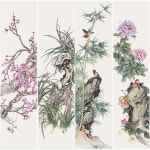 민화 도안 밑그림 매란국죽 화접도 화조도 초안 공필화 : 월드와이드허브