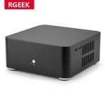 전원 공급 장치가 있는 소형 데스크탑 컴퓨터 케이스, 모든 알루미늄 섀시, PSU HTPC Mini itx pc, RGEEK L80 : 유쾌한친구