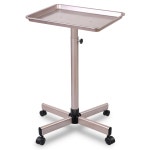 Wuissvnb 살롱 트레이, 높이 조절이 가능한 바퀴 달린 및 가정용 금속 서비스 기기 보관 트레이(로즈 골드) Dark Black : 쿠까리샵