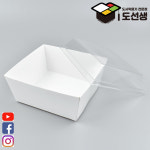 샌드위치 용기 DRP-5 백색 종이 케이스 100개입 세트 박스 : 도선생