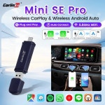 CarlinKit 미니 SE 프로 무선 어댑터, 스마트 카플레이, 안드로이드 자동 USB 동글, 와이파이 블루투스 연결, OTA 업그레이드 : 유쾌한친구