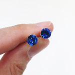 영블스 코발트 블루 사파이어 심플 귀찌 귀걸이 팬클럽 선물 : BNP Jewelry