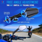 100% 호환 2pcs 방향 볼 만능 회전 접이식 ADV 오프로드 스쿠터 개조 백미러 : 굿어스SHOP