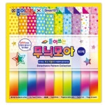 뜯어쓰는 무늬색종이 7.5X7.5cm 60매 15갑 비행기접기 패턴 DIY재료 미술용 유치원준비물 공작용 문양 교육용 : 지이 모아샵