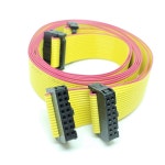 PC 액세서리 - 커넥터 프로 2팩 IDC 2x8 16P 2.54mm 여성 60cm 23인치 옐로우 플랫 리본 케이블, 더블 로우 16핀 0.1인치 피치 FC F/F... 