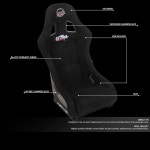 NRG-FRP-303BK-ULTRA 유니버설 고정 백 버킷 레이싱 시트 6포인트 하네스용 사이드 마운트 어댑터 사이즈 M 블랙 커버 22인치 W X 34인치... 