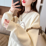 오버핏 여성 후드 티셔츠 여성 가을 겨울 벨벳 느슨한 재킷 : 해브굿즈