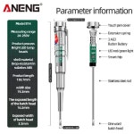 ANENG B14 지능형 전압 테스터 펜 24-250V AC 비접촉 유도 테스트 연필 브레이크 포인트 감지 라이트 알람 : 유쾌한친구