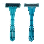 파랑새백화점 3중날 휴대용 면도기 4P 모텔면도기 여행용세면도구 : 파랑새백화점