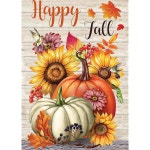 가을 다이아몬드 페인팅 키트 원형 풀 드릴, 5D DIY 호박 아트 해바라기 그림 및 공예 홈 월 장식용 12x16 인치 : 픽프롬