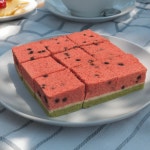 수박 설기 수박떡바 백설기 개별포장 간식 식사대용 디저트 유치원 어린이집 선물 답례 : 아담떡공방