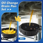 사일롱 2Pcs 2.64갤런/10L 오일 교체 배수 팬 팬용 4Pcs 12.59 원형 스플래시 패드 자동차 유체 변속기 냉각수 브레이크 클리너용 : 리패즈