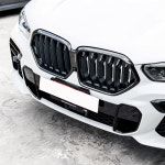 X6 G06 SUV - 싱글 슬랫용 카본 파이버 전면 신장 그릴 : 호라니네