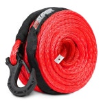 ZESUPER 합성 윈치 로프 3/8인치 x 85피트 Dyneema 12 스트랜드 케이블 카 견인 복구 라인 키트 교체 RED Black : 바잉유니온