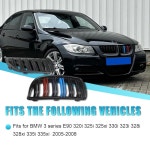 TENGWUMA E90 그릴 전면 신장 M 색상 3 시리즈 E91 320i 325i 325xi 330i 323i 328i 328xi 335xi 2005-2008 더블 슬랫 1쌍 : 호라니네