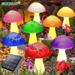 12 균열 태양 버섯 조명 야외 정원 빛 8 모드 DIY Starburst 휴일 장식 : 소로유통N