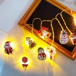 1.65M/10 Light Christmas String 10 Patterns Kawaii Iron Art 2 AA powered : 소로유통N