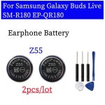삼성 호환 갤럭시 버즈 라이브 SM-R180 EP-QR180 이어폰 헤드셋 배터리, Z55 CP1254 + 무료 도구, 2 개/로트 : 제이피시스템직구