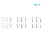 ABBY-18Pcs G40 LED 교체 전구 E12 나사 베이스 태양열 스트링 조명용 비산 방지 글로브 따뜻한 흰색 : 소로유통N