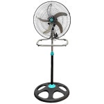ZNERGY 2 팩 18인치 2in1 모던 산업용 바닥 및 스탠드 팬 금속 블레이드 3 거실, 식당, 침실, 기숙사, 차고 주방을 위한 진동 조절 높이 가능... 