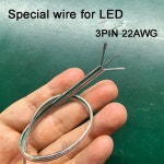 22AWG 3pin 투명 와이어 빨간색 녹색 검정색 가장자리 PVC 절연 전자 코드 WS2811 LED DIY 특수 : 소로유통N
