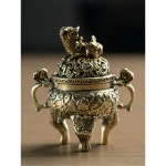 미니 향로 황동 인센스 기린 향 거치 골동품 요가 제사용 페이퍼  구리향로 주석 소동로 : 미봉봉콤피