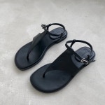 [G3586] 여성 조리 발볼 넓은 둥근코 플립플랍 반쪽 스트랩샌들 : 새로이클라쓰