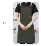 2개 카페 베이킹 목공 식당 방수 데님 꽃집 네일 마사지 어린이집 원예 예쁜 남여 앞치마 : 금문상회