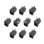 10/20PCS DC 005 5.5x2.1mm 2.5mm 3.5X1.3mm 검정색 DC 전원 소켓 DC 커넥터 직각 PCB 설치 터미널 : 파인더킵