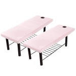 EKDJKK 마사지 테이블 시트, 얼굴 구멍이 있는 침대 커버, 세탁 가능한 재사용 커버 핑크색, 2PC Blue 2pc : selecto09