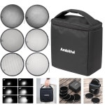 야심찬 HC 06 벌집 키트 - 7인치 표준 리플렉터와 호환되는 보호 가방이 있는 10 /20 /30 /40 /50 /60 리플렉터 6 69인치/17cm 6개... 