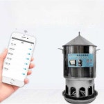 자동 닭사료통 타이머 사료 먹이 급식 스테인리스 모이통 : 긍정회로