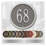 소형 화이트홀 개인화된 원형 주조 금속 주소 명판 미국산 수입 모방품 주의 주소와 거리 이름 표시 주택 번호 표지판 벽걸이 또는 : 글로벌소스