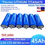Yinlong 2.3V 40AH 45ah 리튬 티타네이트 lto 66160 배터리 10c DIY 12V 24V 48V 전기 보트 태양 스피커 자동차 전원 : 해밀상사1