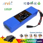 13S2P 48V 100Ah 고전력 18650 배터리 전기 자동차 오토바이 DIY BMS + 54.6V : 해밀상사1