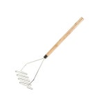 소로 에센셜 - 나무 손잡이로 도금된 24인치 사각형 감자 마셔 크롬 도금 와이어 주방 18 Inch : 세컨마스터