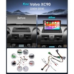 볼보 XC90용 2G+64G 라디오 2004-2014 무선 카플레이 안드로이드 오토, 9인치 1080P IPS 터치스크린 블루투스 GPS RDS FM WiFi 16EQ... 