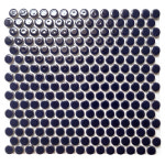 자기질 원형 모자이크 타일 화이트 유광 J19mm 1장 : 시트라인