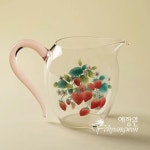 [다도 다기] 예향원 핸드메이드 수정유리 딸기넝쿨 공도배 숙우 8종 P-8249 : 예향원