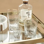 조닥스 아페리보 삼각형 스템웨어 또는 유리 제품 - 골드 림으로 클리어 하이볼 4종 세트 Shot Glass - S/6 : NovaKappa