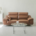 동서가구 뉴테라 천연면피가죽 소파 스툴미포함, 라이트그레이, 4인용 : 주식회사 동서가구