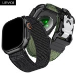 URVOI 밴드 Apple Watch Ultra 2 1 시리즈 10 9 876 SE 트레일 루프 V 버클 스트랩 iWatch 나일론 위브 손목 밴드 46mm 49mm... 