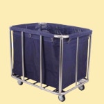 세탁카트 세탁물수거 세탁 8관 빨래 10kg 블루 빨래통 카트 세탁물 : 도쿄파파몰