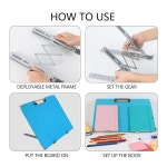 가독성을 향상시키기 위해 16 x 12 인치 조절 가능한 기울어진 필기 보드 표면을 기울인 20 클립보드 읽기 그림을 작성하기 위한 : 하늘공간 길