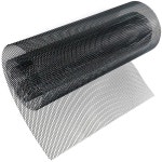 모덴제 47 x 15 7 인치 자동차 그릴 메시 시트, 검은색 페인트... 합금 다기능 롤 3 6 mm 마름모 격자 Black 3 x 6 mm Rhombus : 하늘공간 길