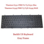 AVELL 티타늄 백라이트 미국 키보드, 블랙 또는 그레이 프레임 포함, G1511 FIRE V2 V3 Max G1545 MAX : 트레이드마에스트로