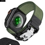URVOI 나일론 스트랩 Apple Watch Ultra 2 1 시리즈 10 9 876 SE 트레일 루프 V 버클 밴드 iWatch 나일론 위브 손목 밴드 46 49mm... 