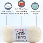 프리미어 얀스 안티필링 데일리 DK 크림 1107-02 3-스케인 - 동일 염색... 3 프로젝트 가방으로 코바늘 뜨개질 및 뜨개질용 아크릴 : 하늘공간 길